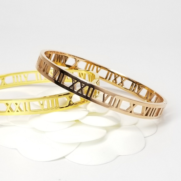 Rose Gold Stainless Steel Number Bracelet NEW - Picture 8 of 8